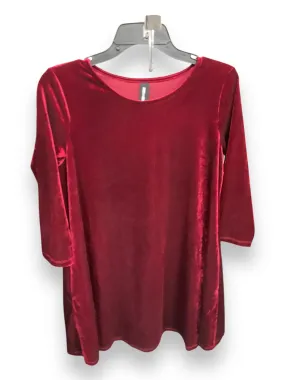 Office Wear Layered Movement Dress Casual Midi By Agnes & Dora In Maroon, Size: L