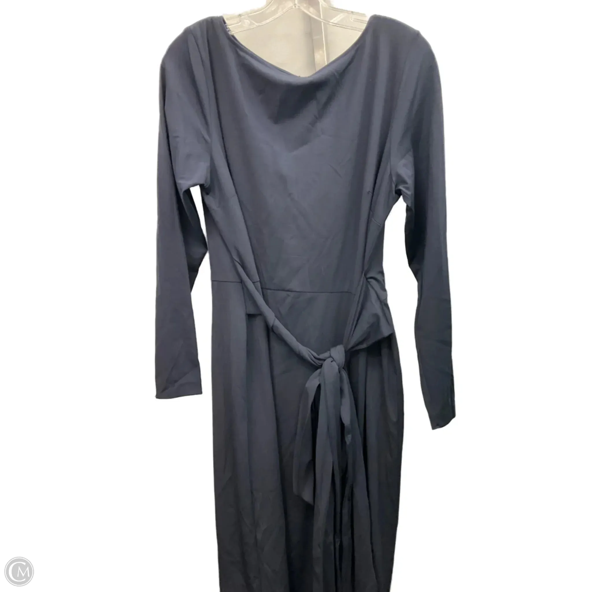Dress Casual Midi By Ann Taylor In Navy, Size: 14 Signature-Style