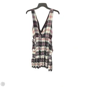 Textured Surface Dress Casual Midi By Anthropologie In Plaid Pattern, Size: Xs