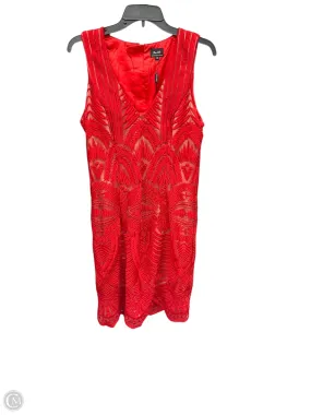 Drawstring-Waist Dress Casual Midi By Bardot In Red, Size: 8