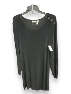 Stylish Touch Work Comfort Dress Casual Midi By Chicos In Black, Size: Xl