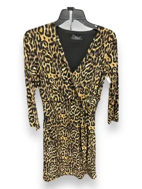 Vibrant color Dress Casual Midi By Clothes Mentor In Leopard Print, Size: S