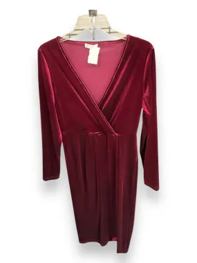 Dress Casual Midi By Cmc In Velvet, Size: L Collared Geometric-pattern
