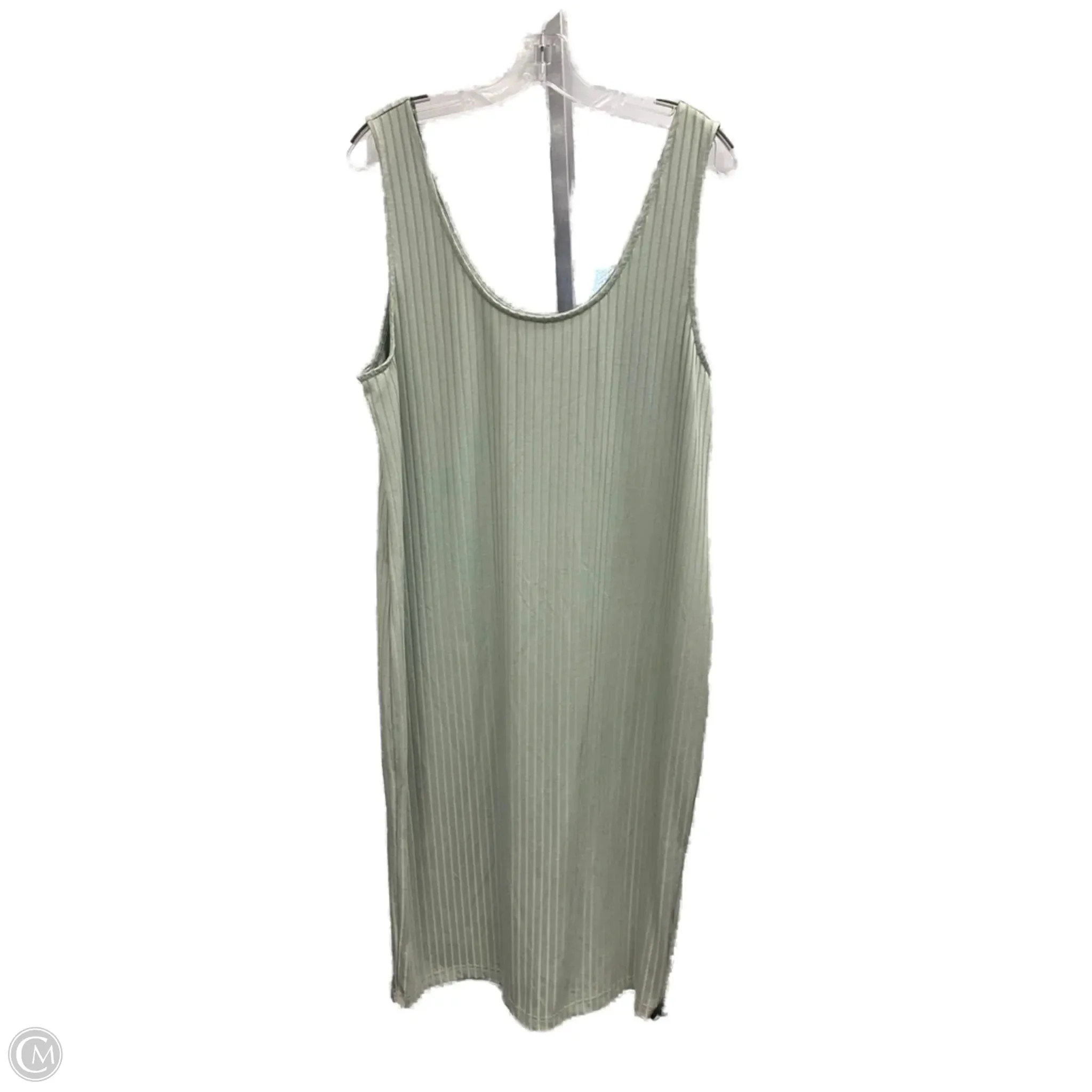 Lower Hem Ethically-Made Dress Casual Midi By Forever 21 In Green, Size: 2x