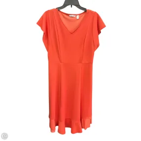 Tactile Feel Neutral Flow Dress Casual Midi By Isaac Mizrahi Live Qvc In Orange, Size: S