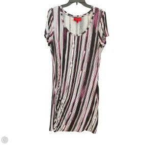 Dress Casual Midi By Jennifer Lopez In Purple, Size: L Front Detail Self Power