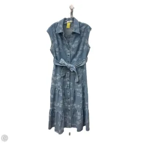 Dress Casual Midi By Solitaire In Blue Denim, Size: Xl Free Shape Professional Comfort
