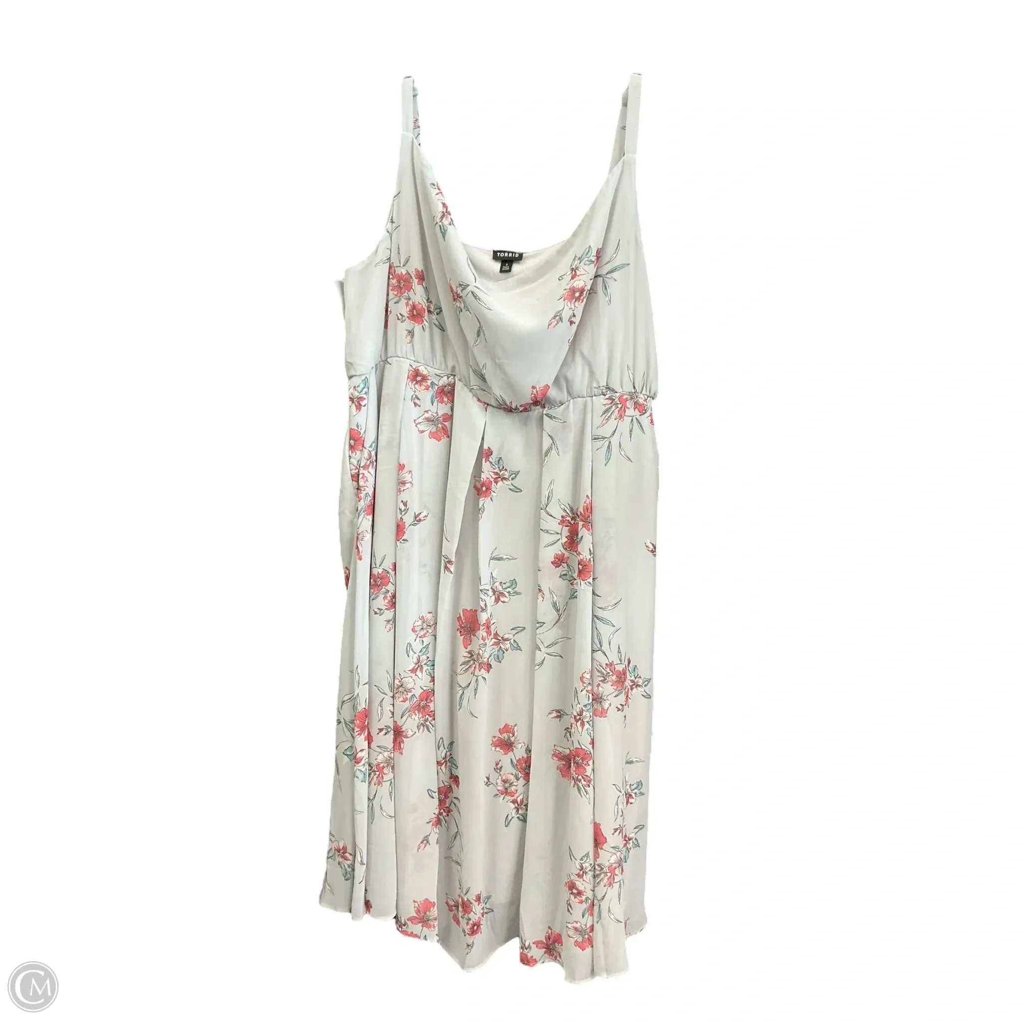 Simple Texture Dress Casual Midi By Torrid In Grey, Size: 1x