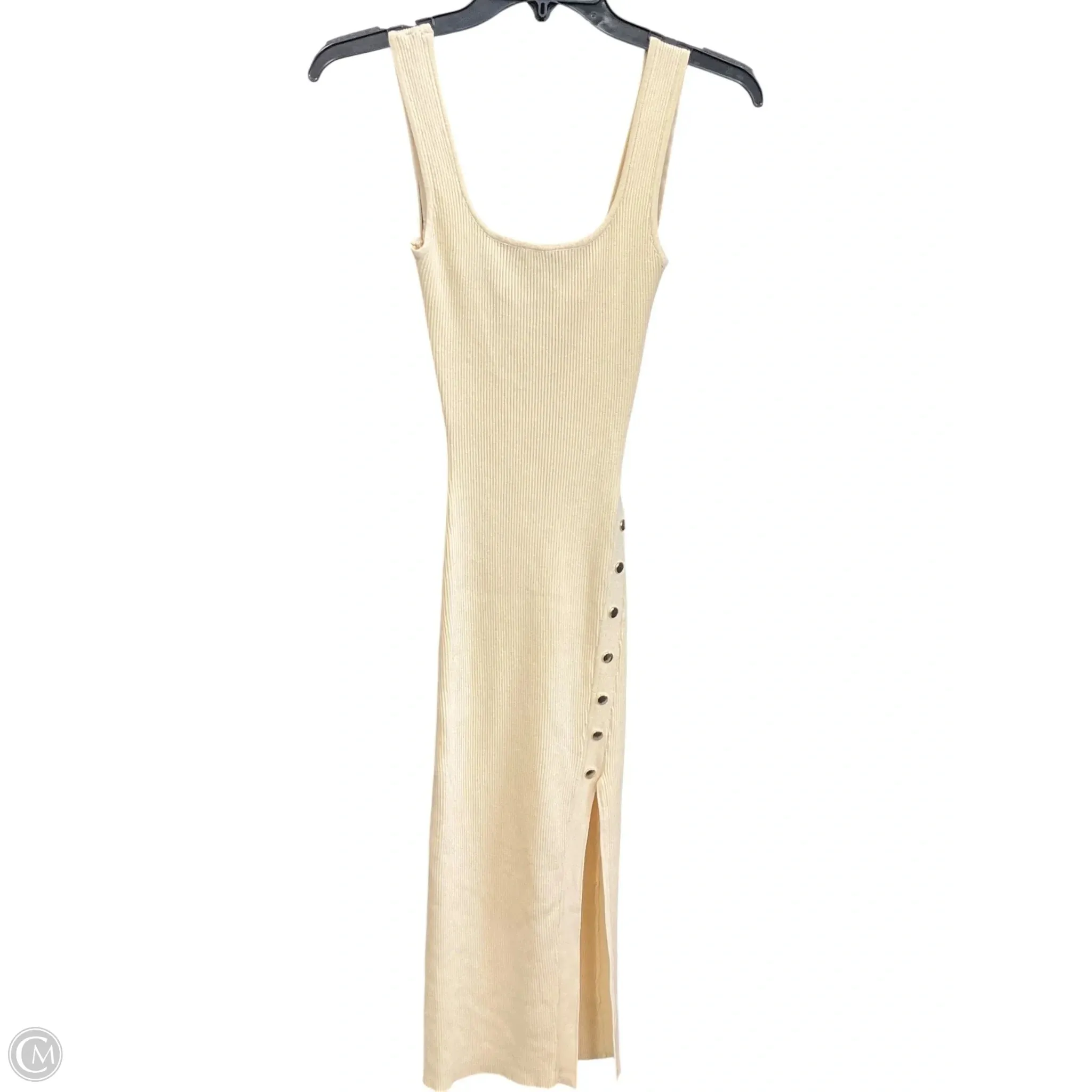 Contemporary Fit Dress Casual Midi By Windsor In Beige, Size: S