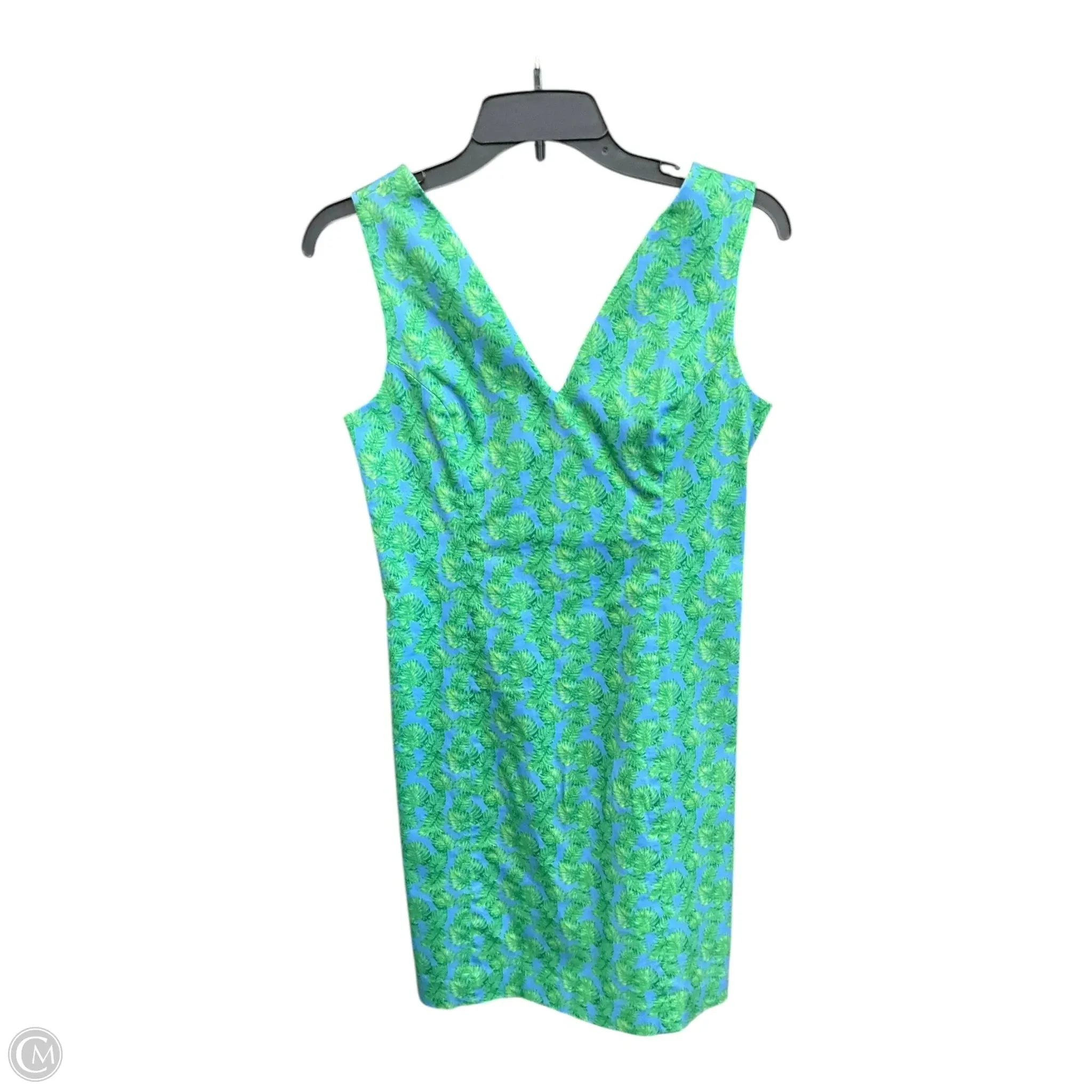 petite size Relaxed Comfort Dress Casual Short By Clothes Mentor In Blue & Green, Size: S