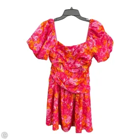 Dress Casual Short By Cmb In Floral Print, Size: S Crinkle Effect countryside