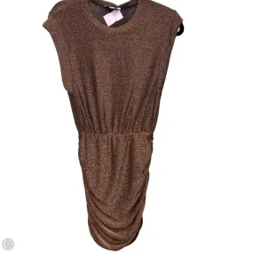 Dress Casual Short By Evereve In Bronze, Size: Xs Peplum-Style