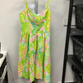 Urban Mood Dress Casual Short By Lilly Pulitzer In Green & Yellow, Size: 6