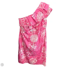 Work Fit Short Sleeve Dress Casual Short By Lilly Pulitzer In Pink, Size: S