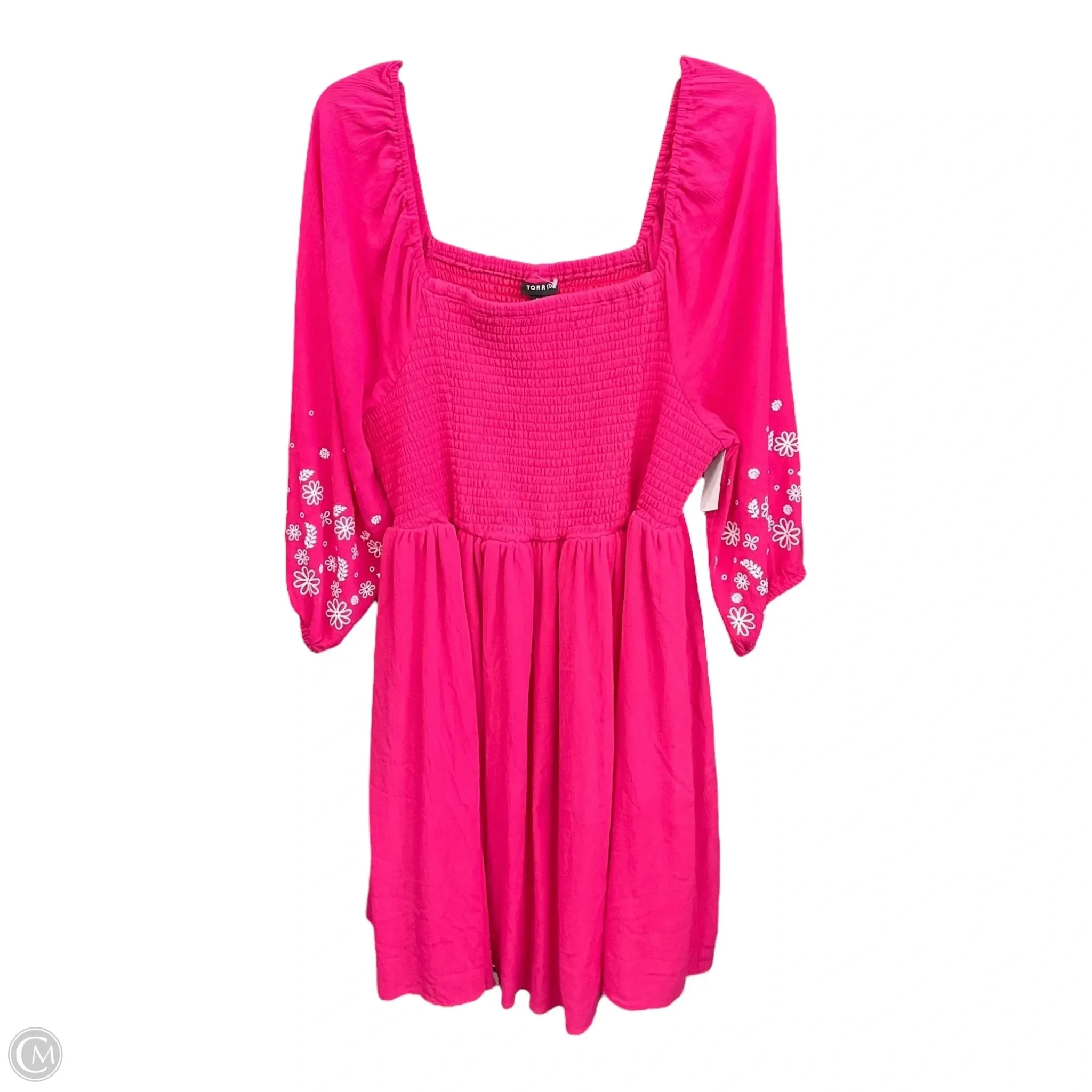 Chic casual Dress Casual Short By Torrid In Pink, Size: 2x