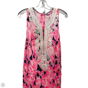 Sunset Scene Urban Chic Dress Designer By Lilly Pulitzer In Blue & Pink, Size: 2