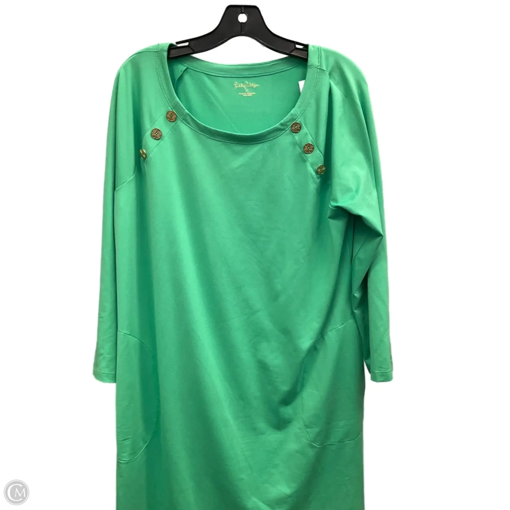 Dress Designer By Lilly Pulitzer In Green, Size: Xl Monochrome Mood Refined Finish