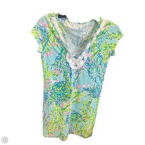 Ruffle Detail Silky-Lining Dress Designer By Lilly Pulitzer In Nautical Print, Size: Xs