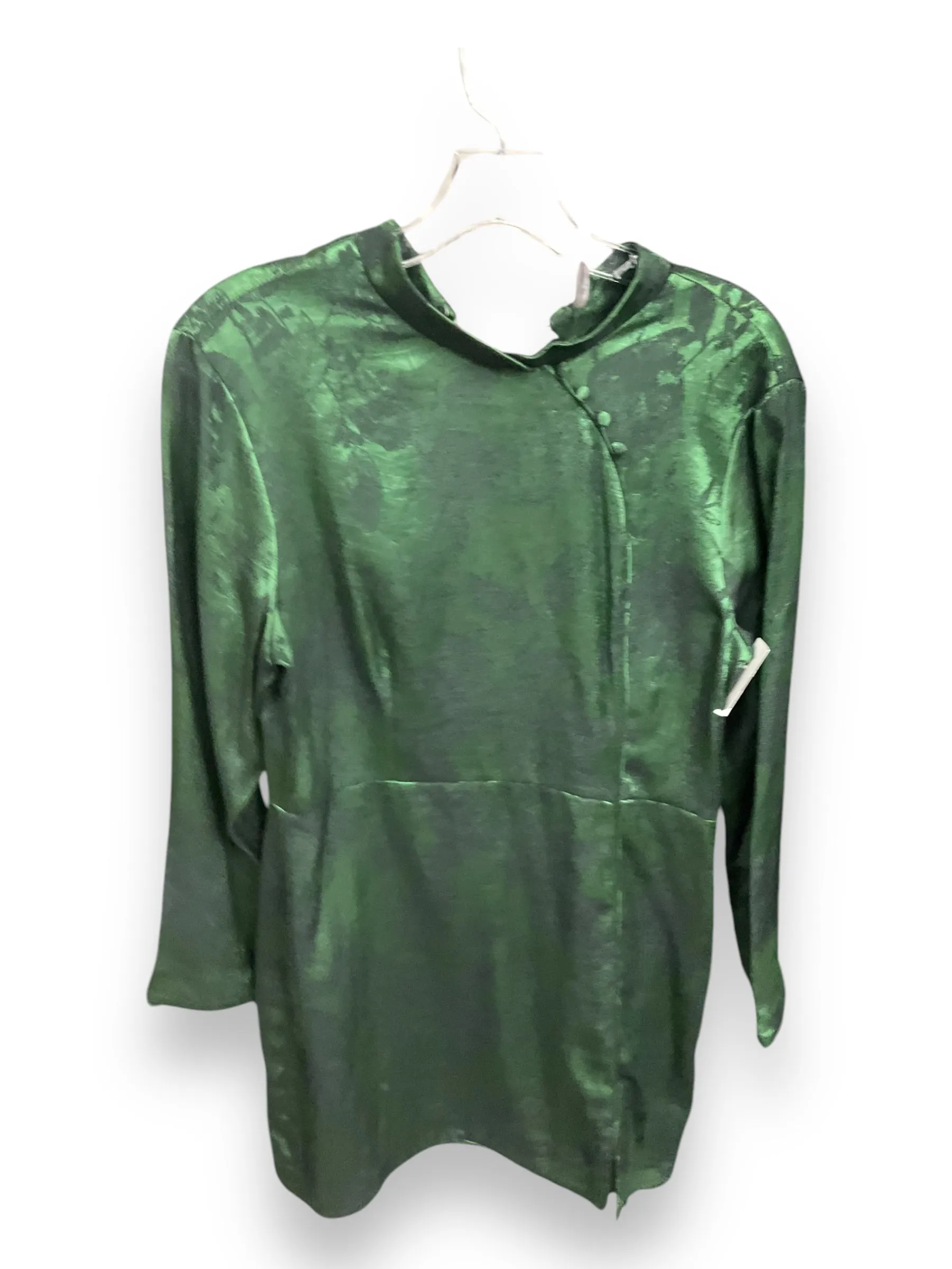 Magic Day Dress Party Midi By Zara In Black & Green, Size: L