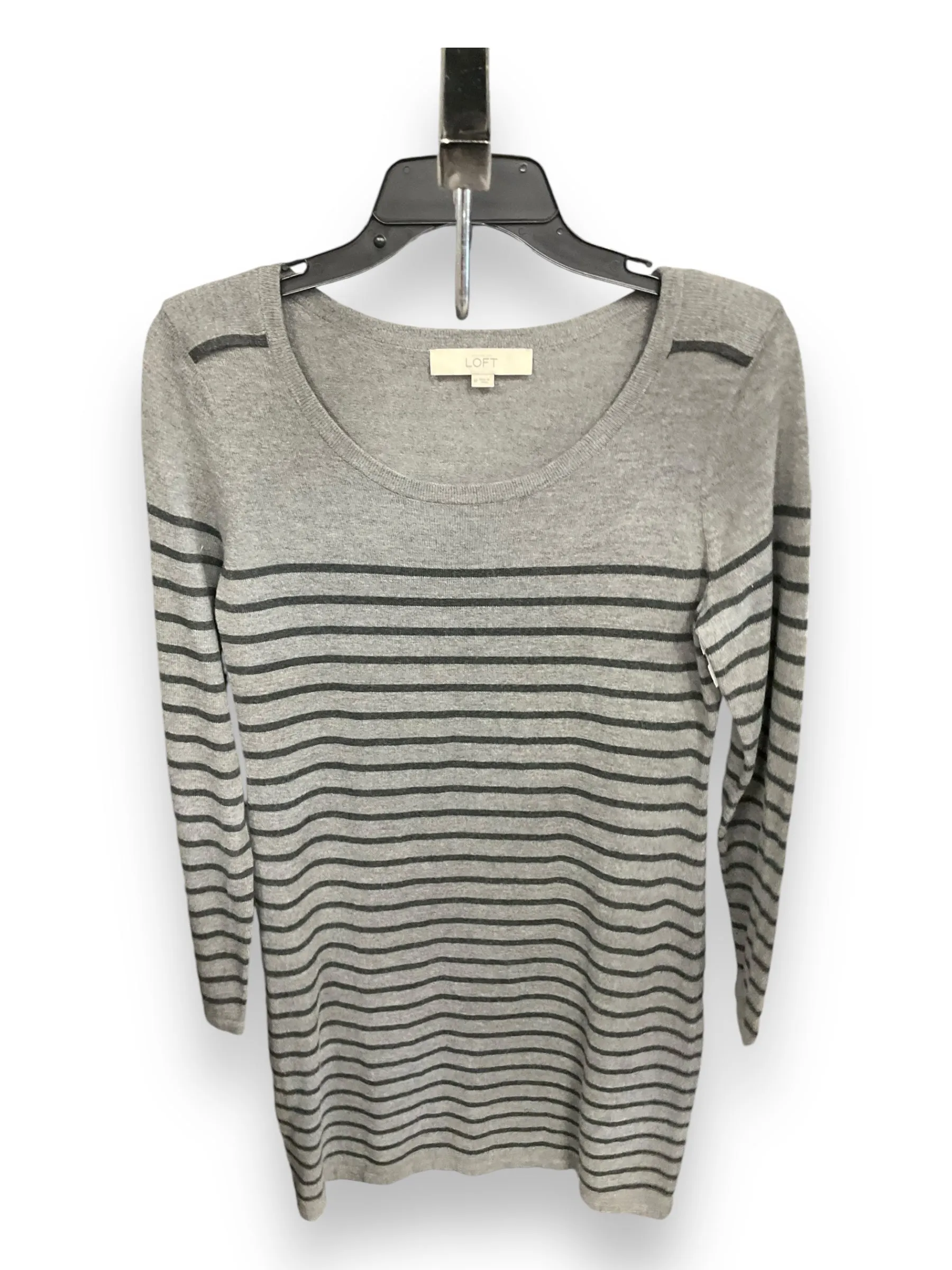 Fall Style Dress Sweater By Loft In Striped Pattern, Size: M