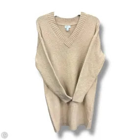 Dress Sweater By Nordstrom In Tan, Size: M Short Sleeve