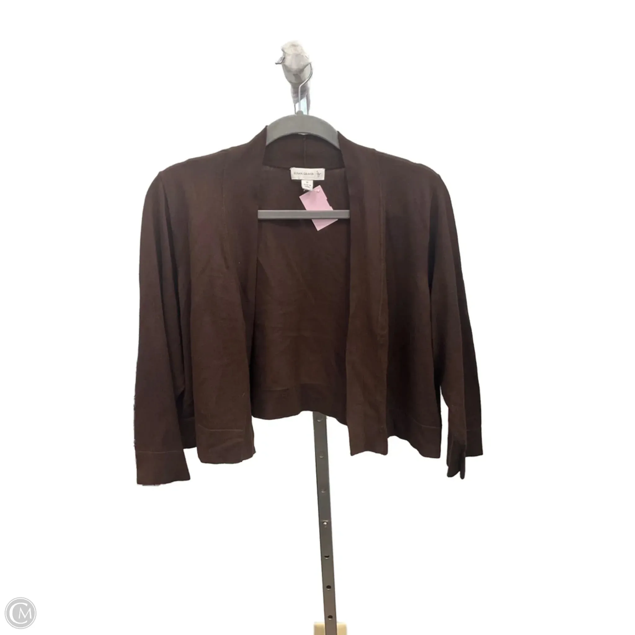 Athleisure Cool Wonder Core Bolero By Susan Graver In Brown, Size: 1x