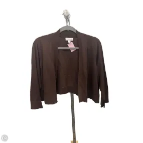 Bolero By Susan Graver In Brown, Size: 1x Compact Thermal Insulation Tear Resistant Fiber Blend