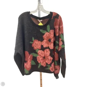 Durable Construction LightweightTexture Sweater By Clothes Mentor In Floral Print, Size: L