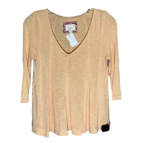 Tencel Blend Fabric Orange Top Long Sleeve Deletta, Size Xs