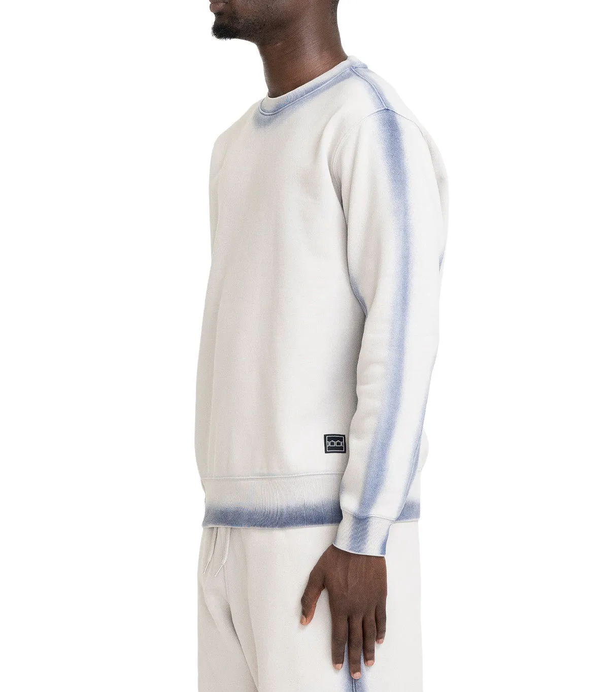 The Trilogy Tapes Overdyed Crew Grey Blue Tough Core