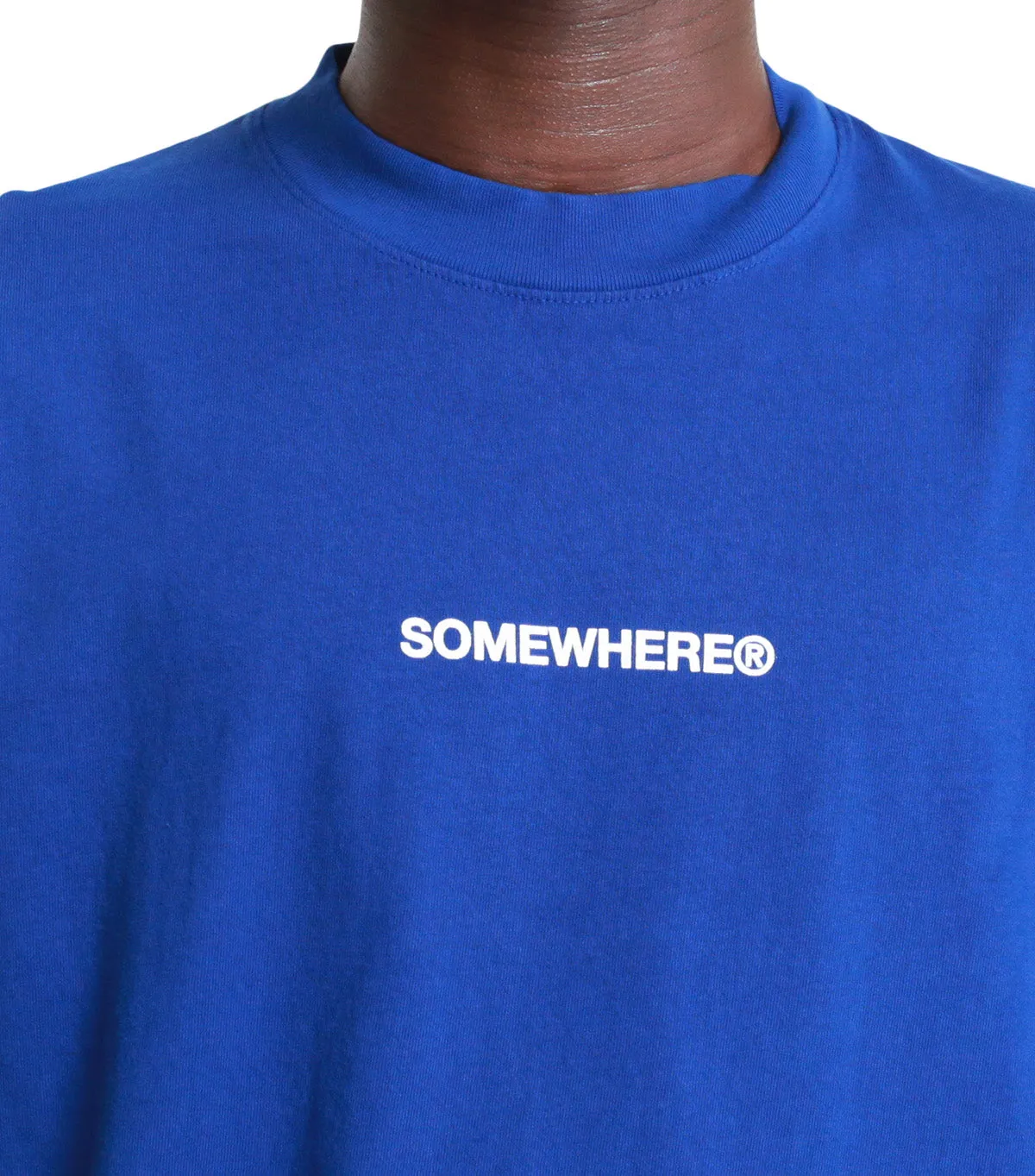 SOMEWHERE Original Logo Long Sleeve T-Shirt Blue ZeroChafeSeams