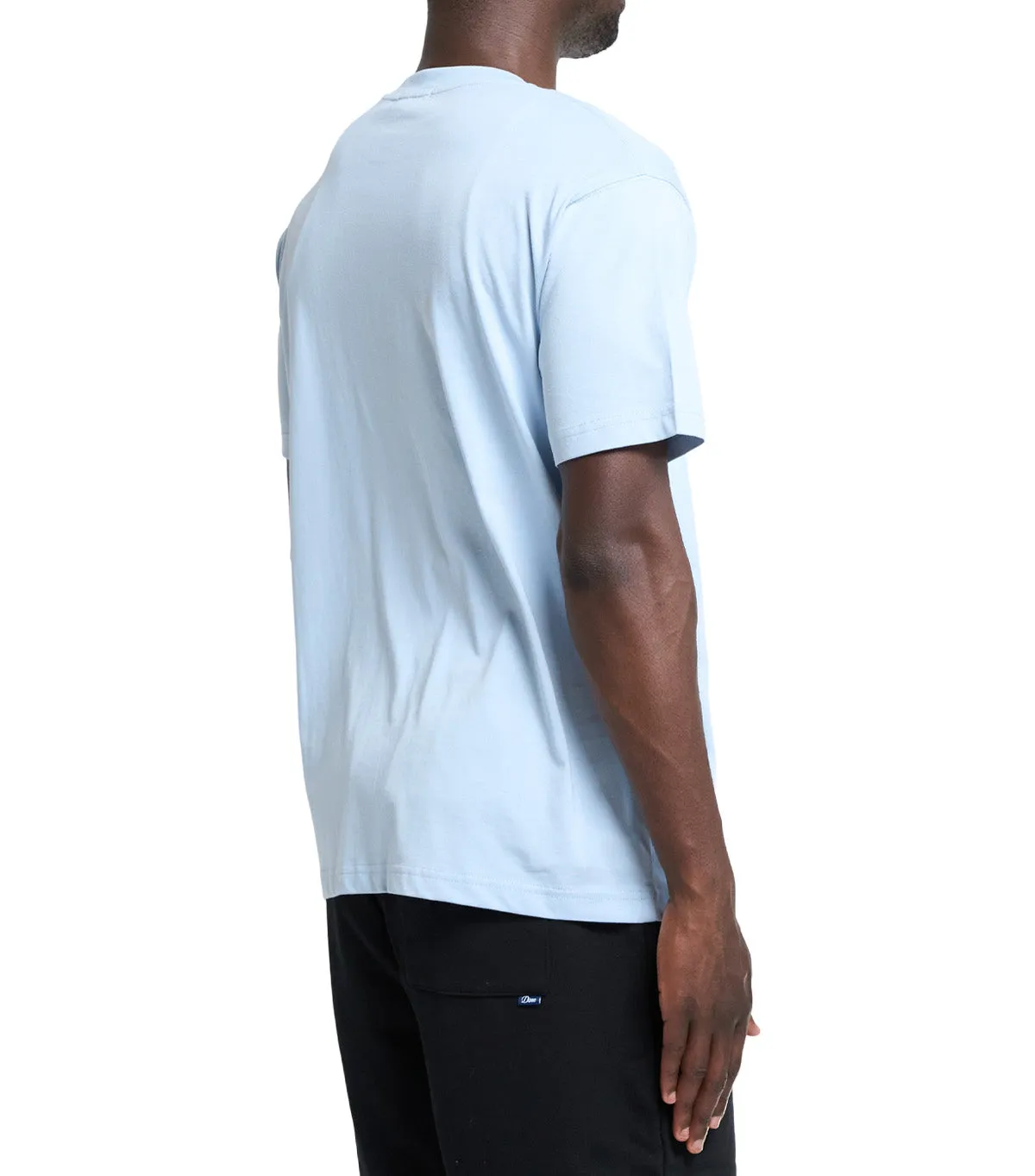 Ultraviolet Protection Sustain Glow Dime Cursive Small Logo T-Shirt Blue Fog