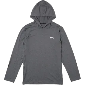 Modern Chic DoubleLayeredHem Sport Vent Long Sleeve Hooded Top
