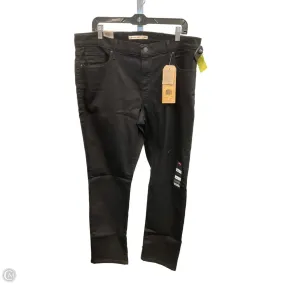 Secure Cuff Design Jeans Skinny By Levis In Black Denim, Size: 18