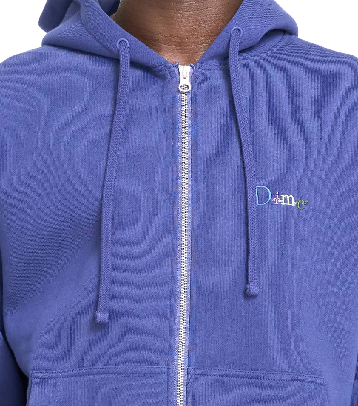 Dime Friends Zip Hoodie Night Blue LowBulkFabric