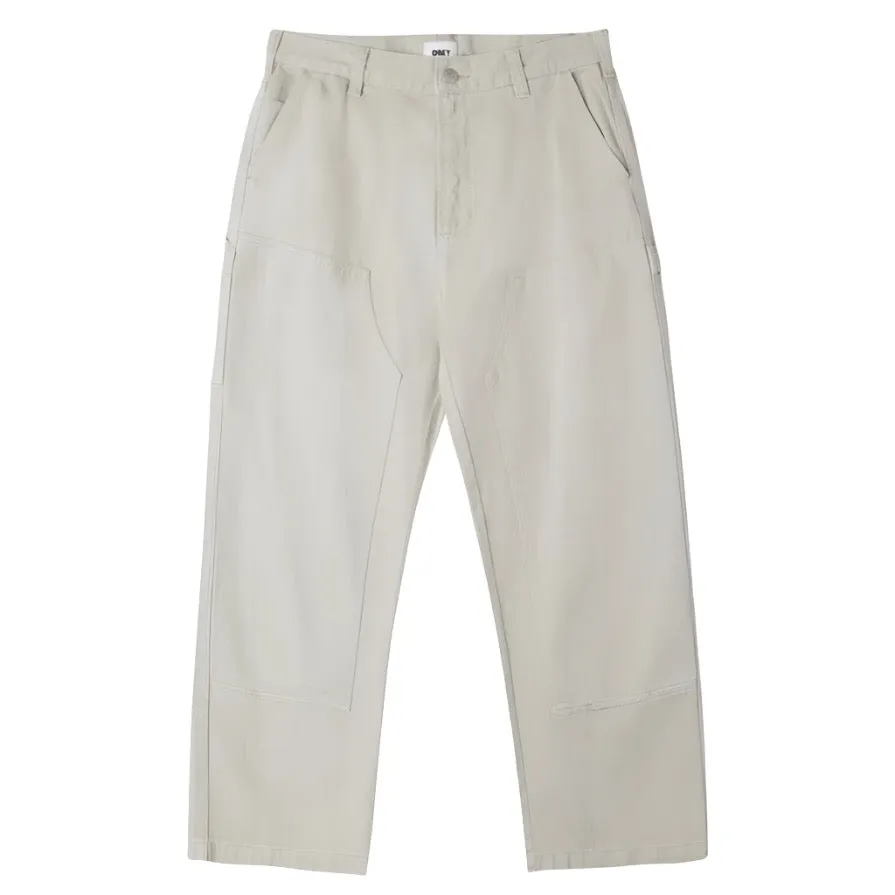 Obey Bigwig Carpenter Pant Silver Grey Solid Hook-and-eye closure