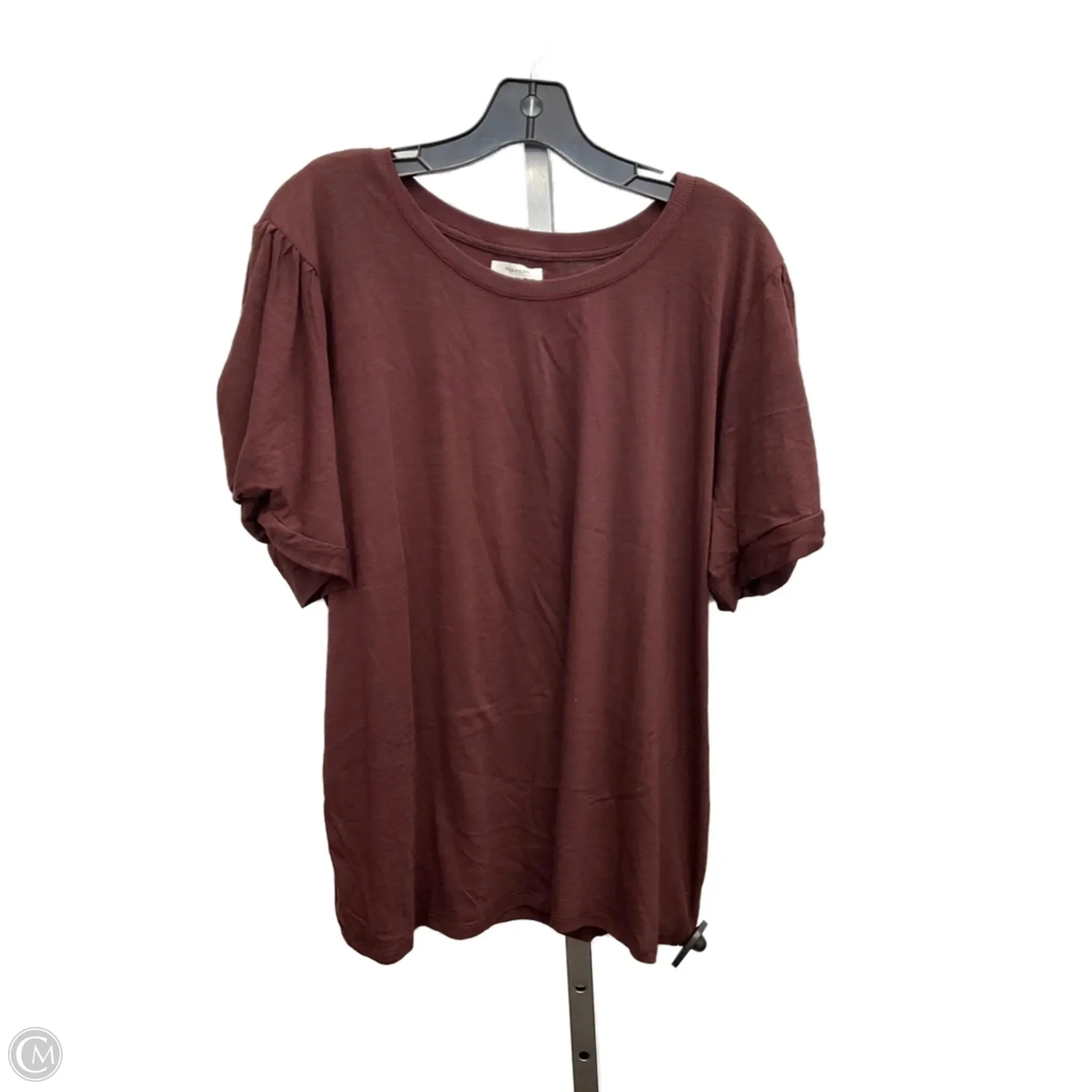 AntiStaticFabric Top Short Sleeve By Maurices In Purple, Size: Xxl