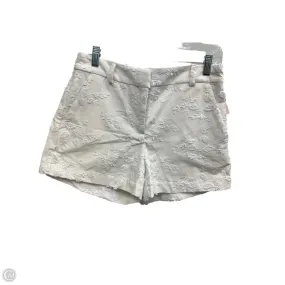 Sleek Fit Water Resistant Finish Shorts By Loft In White, Size: 2