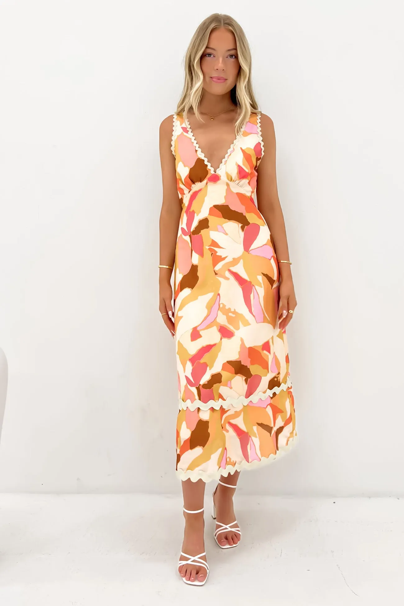 Yates Midi Dress Pink Camo Day Ready
