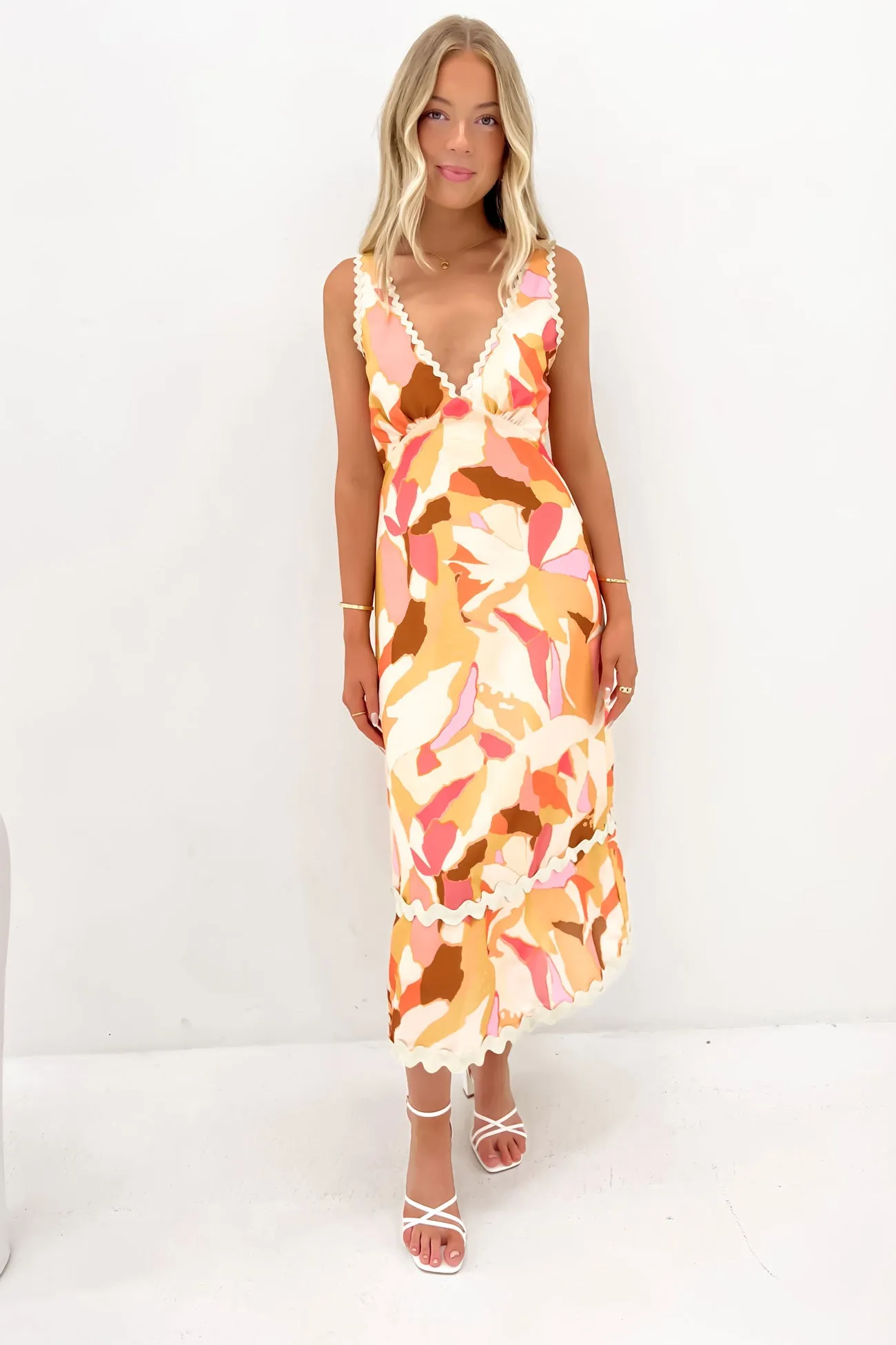 Guest Shine Yates Midi Dress Pink Camo