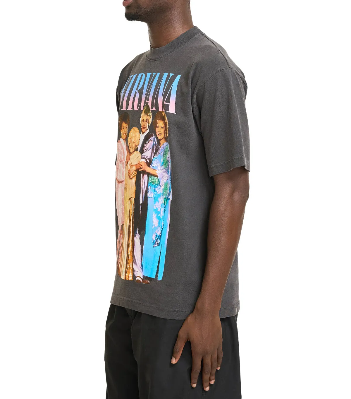 IRAK Nirvana Girl T-Shirt Off Black QuickDryMaterial Stretchable Material