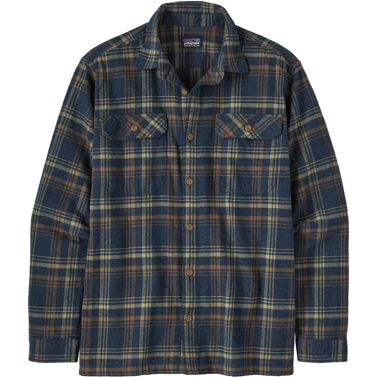 Sustainable Base ThermalRegulating Fabric Men's Long Sleeve Organic Cotton Fjord Flannel
