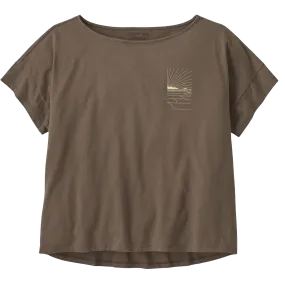 Women's Waves Rolling Relaxed Drop-Sleeve Organic Shirt SmoothFinish