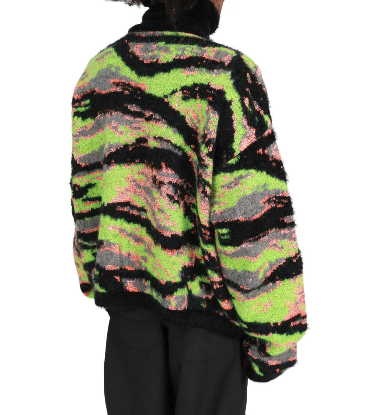 ERL Jacquard Tiger Sweater Green Modern Chic