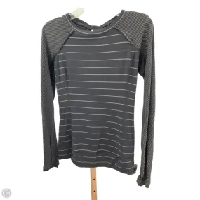 PillingResistant Athletic Top Long Sleeve Collar By Lululemon In Striped Pattern, Size: M