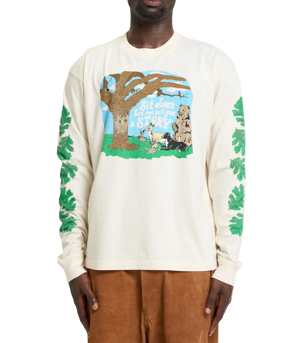 Legend Glow QuickDryTech Story MFG Grateful Tee Long Sleeve Ecru Cream