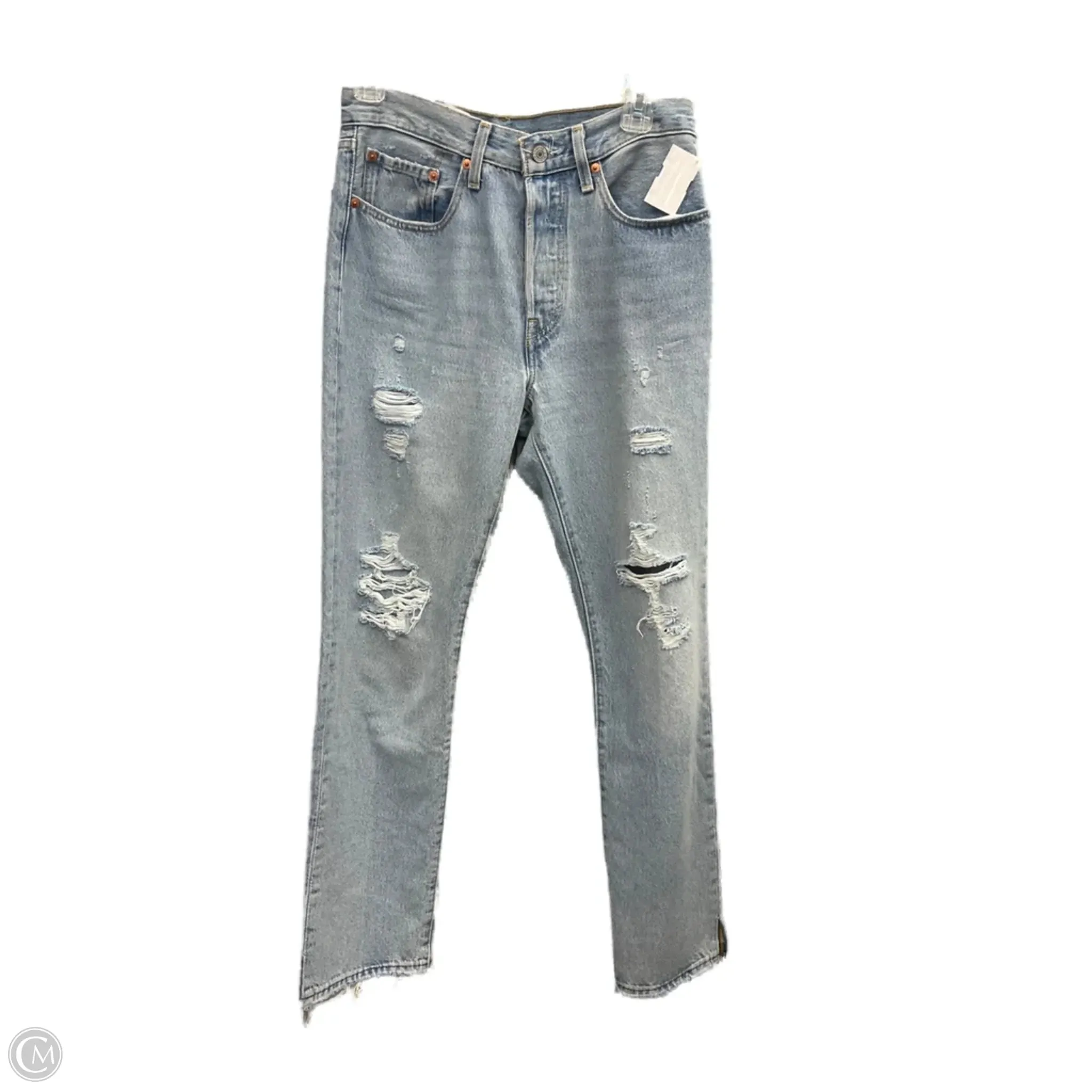Organic Cotton Certification ElasticFree Jeans Boyfriend By Levis In Blue Denim, Size: 4