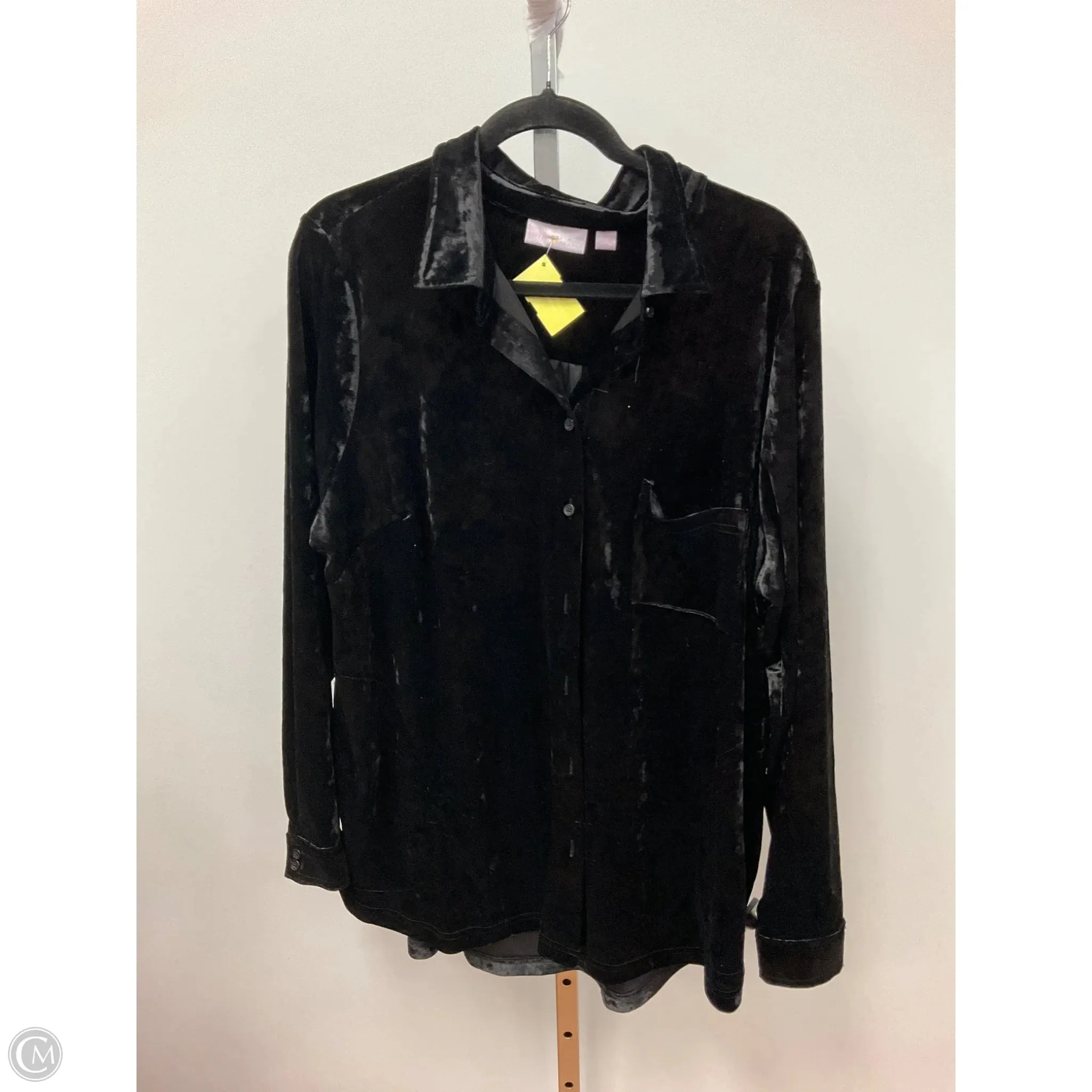 Top Long Sleeve By Belle By Kim Gravel In Black, Size: Xl EasyAdjustment Creative Flow