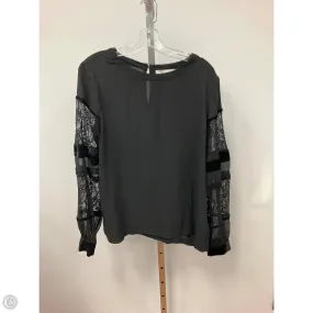 Light Ease Top Long Sleeve By Loft In Black, Size: M