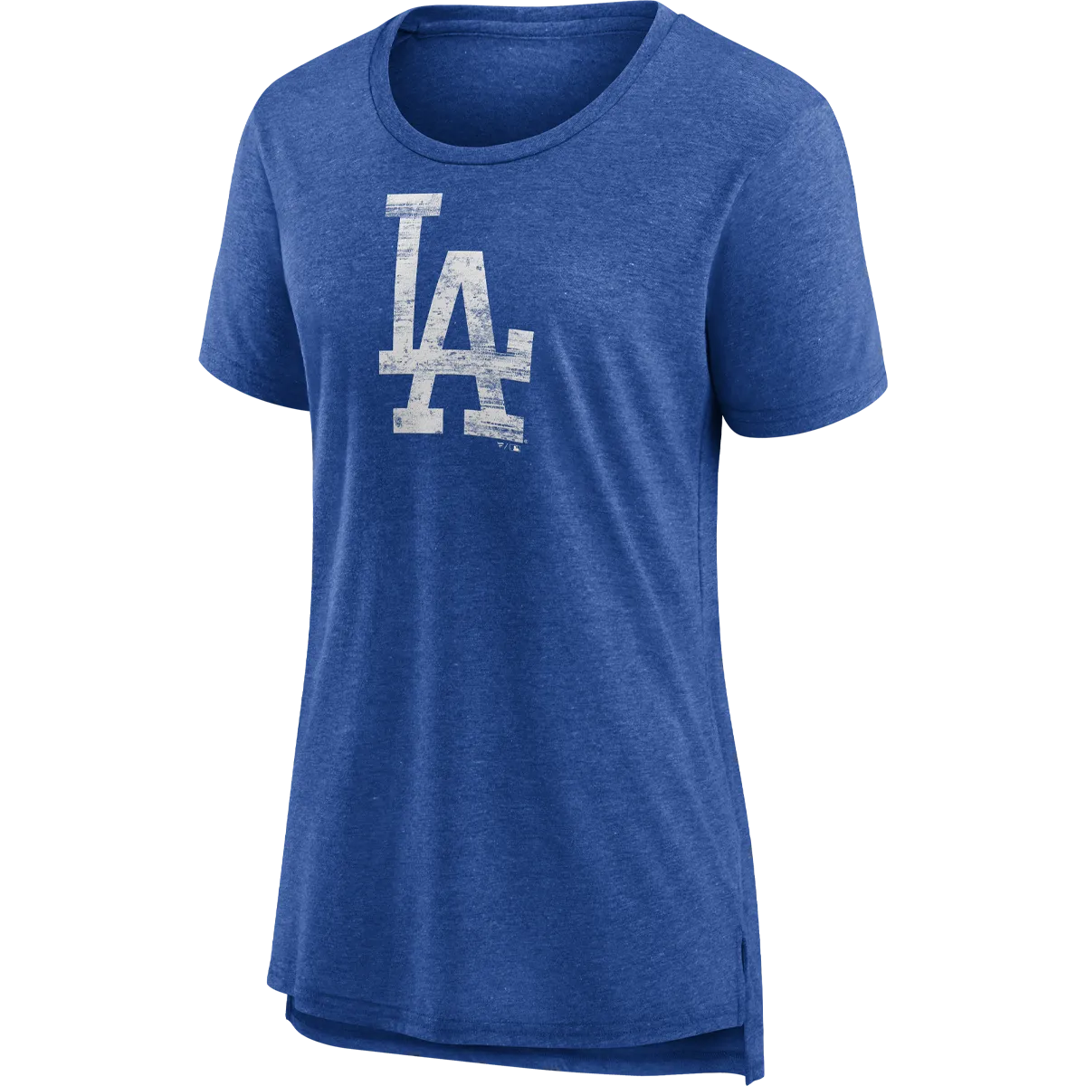 FlexibleCollarDesign Smart Glow Women's Dodgers Triblend Logo Short Sleeve